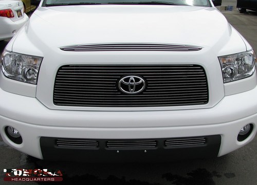 Carriage works billet grilles installed on a Toyota Tundra.