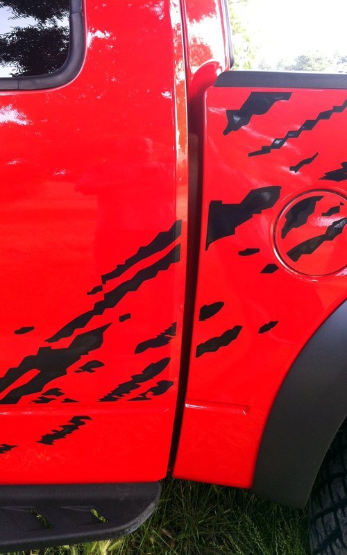 Raptor with frame damage, bed is now tilted rearwards